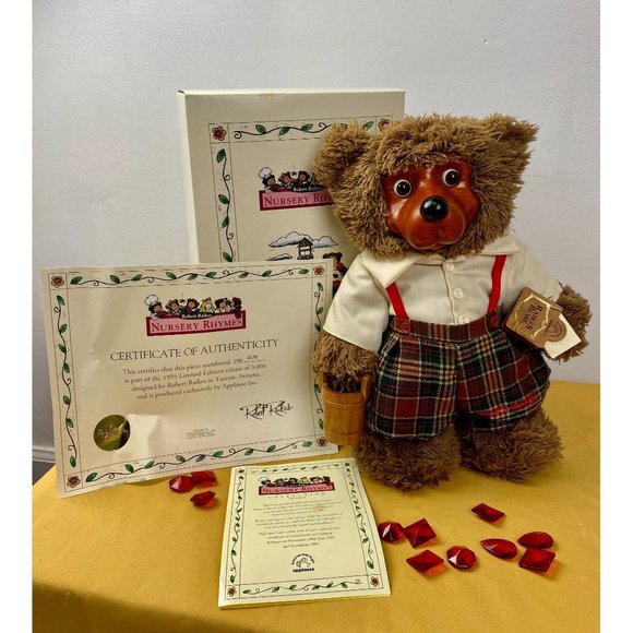 Robert Raikes Toys Robert Raikes Bear Jack Bear Woodcarving Limited Edition 995 Original Box